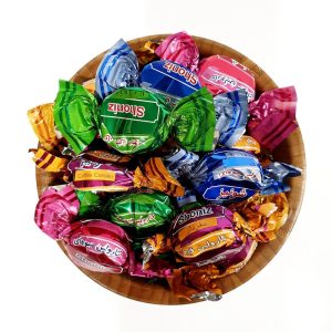 تافی میوه ای با روکش شکلاتی کارولین شونیز -بسته بندی 300گرمی مهرگان خرید
